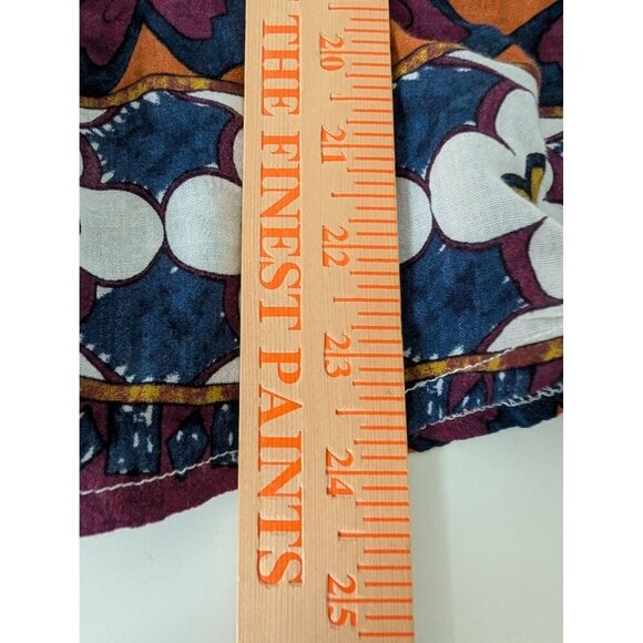 Solitaire Boho Peasant Top Womens Size Medium Tie Dye Floral Lightweight Shirt - Picture 10 of 10